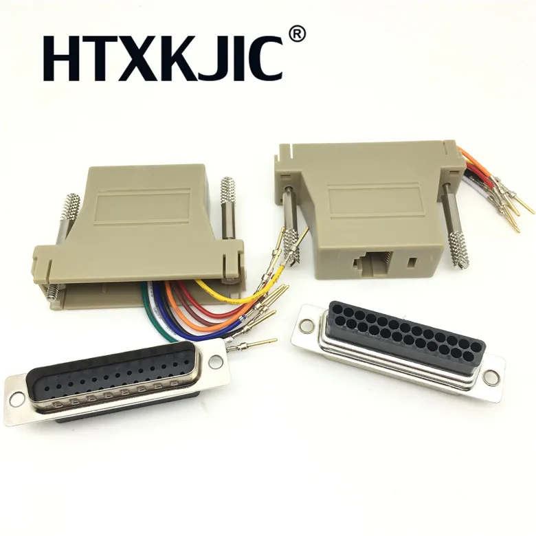 RS232 DB15 Мужской адаптер модема к RJ45 для совместимого конвертера два ряда adpater |