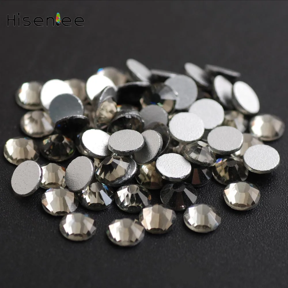 black diamond Супер Блестящий SS6 2 мм 1440 шт Кристалл с плоской задней частью 2 мм Стразы для ногтей 3D Стразы без горячей фиксации аксессуары для маникюра - Цвет: black diamond