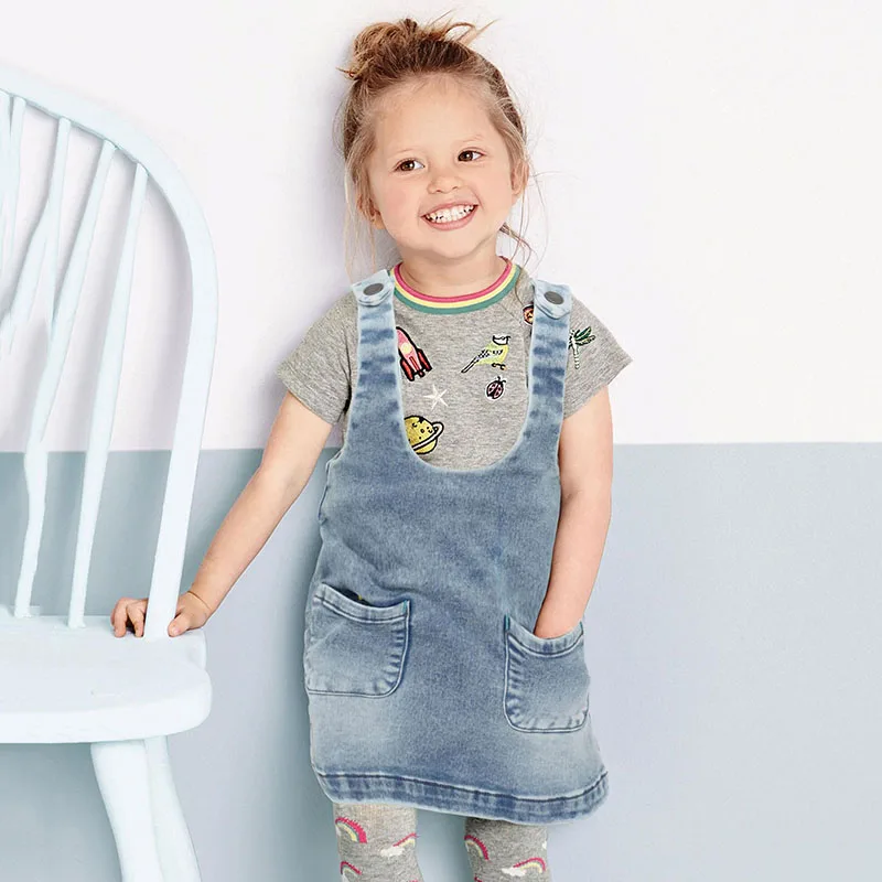 Little maven/Детская летняя одежда для маленьких девочек 2018 футболка с короткими