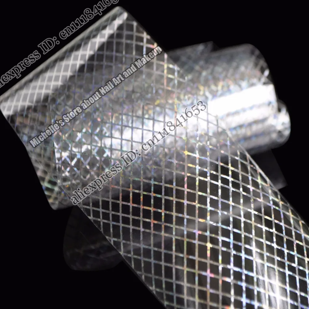 Harajuku fashion sexy new Star Bright Nail Stickers can be transferred Silver plaid GL19 | Красота и здоровье