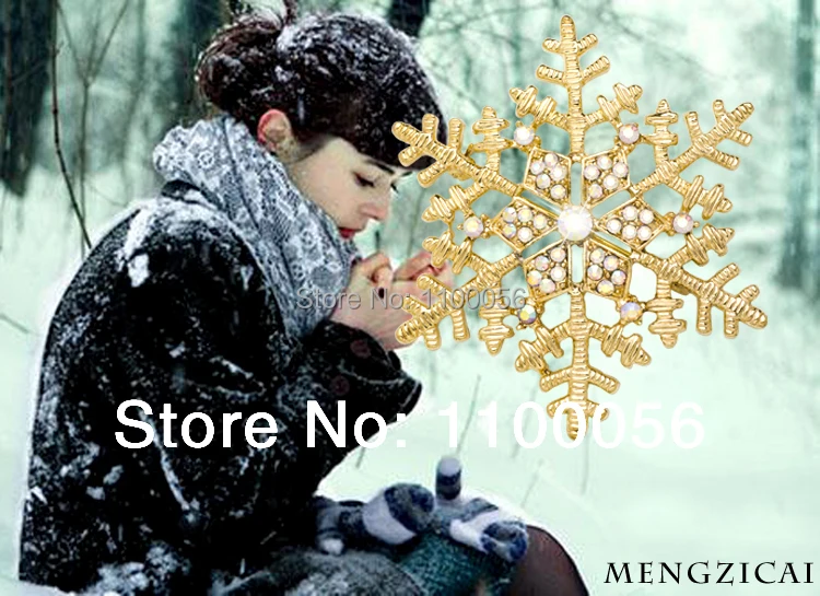 Jogos Vorazes Брошь заколка на шарф Золотая Снежинка броши X0892|snowflake brooch|pin broochscarf clip |