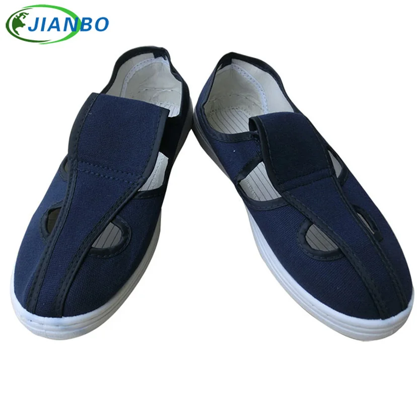 

Производители обеспечивают антистатические парусиновые туфли без пыли для цеха, дышащие кроссовки из ПВХ, рабочие антистатические туфли