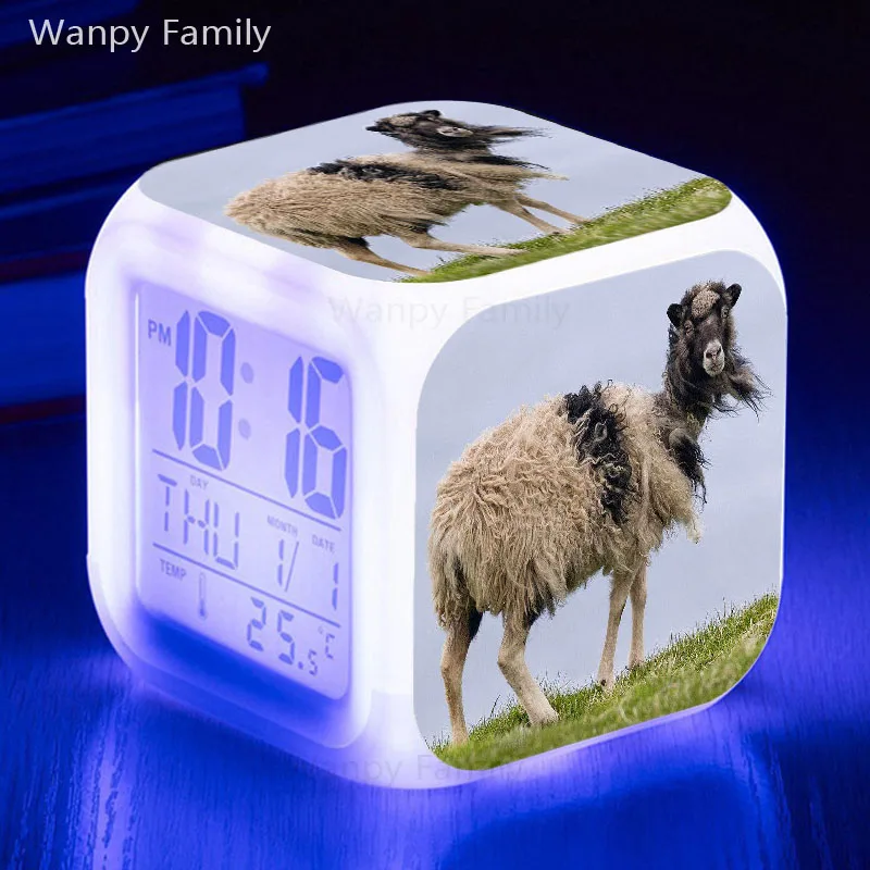 7 Color Glowing Touch Sensing Digital Alarm Clock For Kids Birthday Gift Multifunction Flash Clock