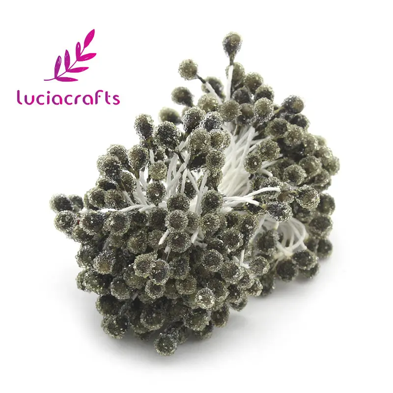 Lucia crafts 550 шт./лот 5 мм разные стеклянные цветочные тычинки для украшения торта DIY пестик тычинка D0602