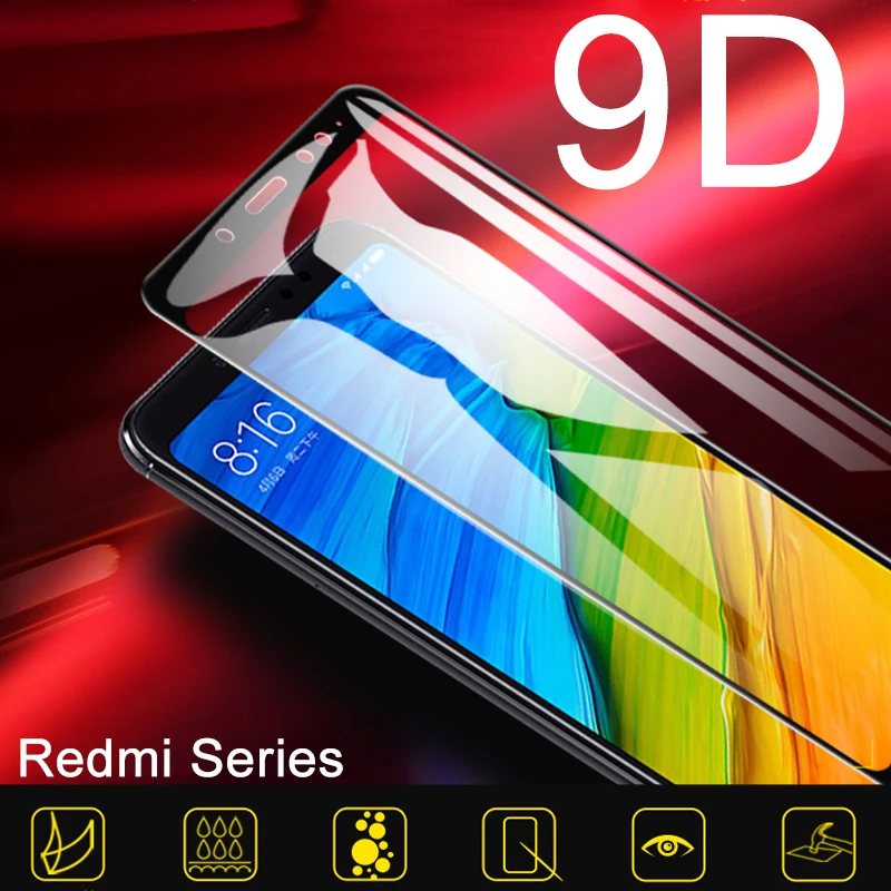 Закаленное стекло 9D для Xiaomi Redmi 5 Plus Note 6 7 Pro 5A Prime 6A Note7 Redmi7 Y3 Go Защитная пленка