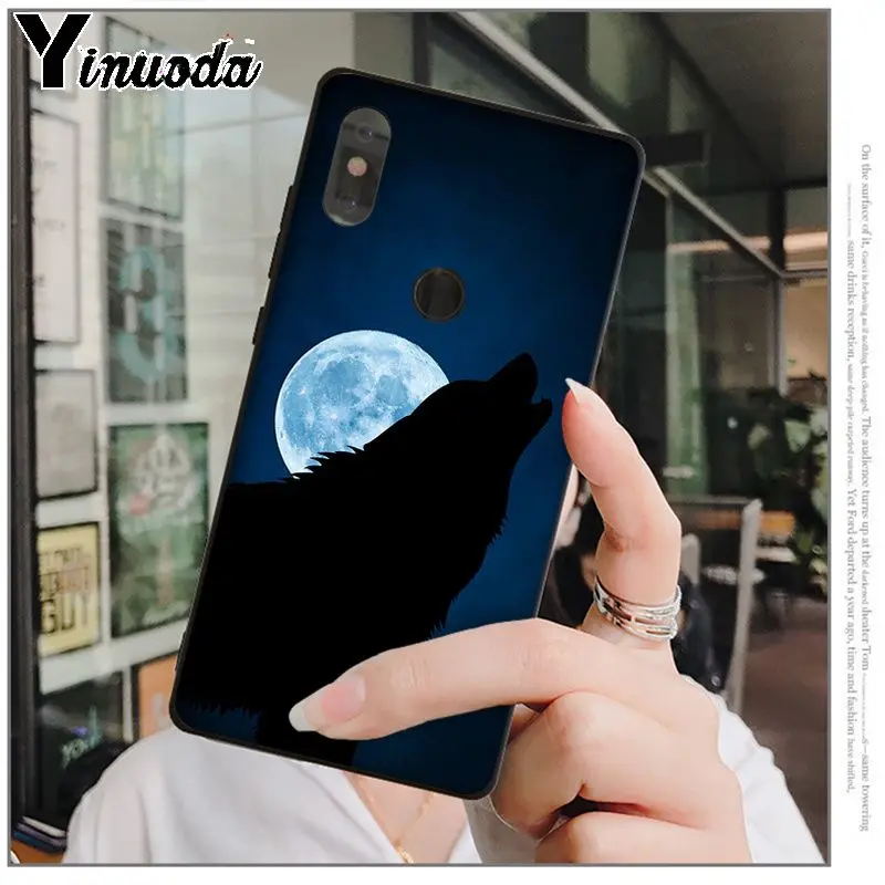 A14 Yinuoda Moon часы на цепочке с медальоном «Школа волка» мягкий, силиконовый, из ТПУ черный чехол для телефона для xiaomi mi 6 8 se note2 3 mi x2 redmi 5 5 plus note 4 5 5 - Color: A14