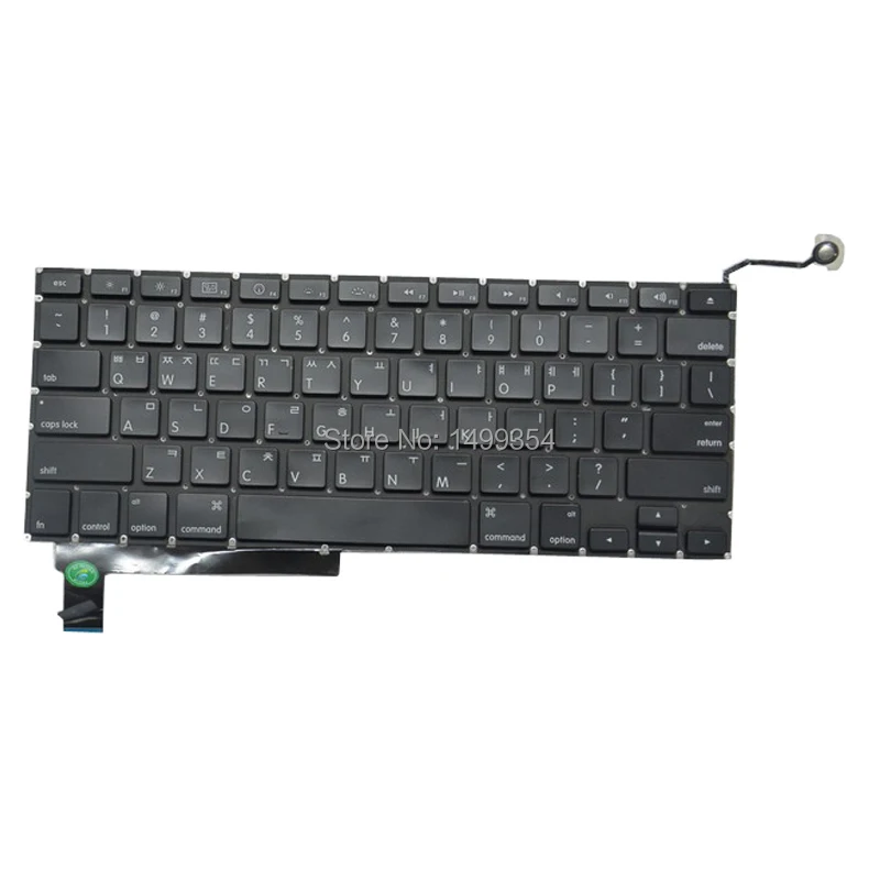 Подлинная A1286 Корейская клавиатура с подсветкой для Apple Macbook Pro 15 ''A1286 Корейский