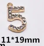 MRHUANG номер 5 пять шармов горный хрусталь жемчуг кулон Braclets ожерелье Ювелирные изделия Поиск DIY ремесло так классно - Окраска металла: as shown 10pcs