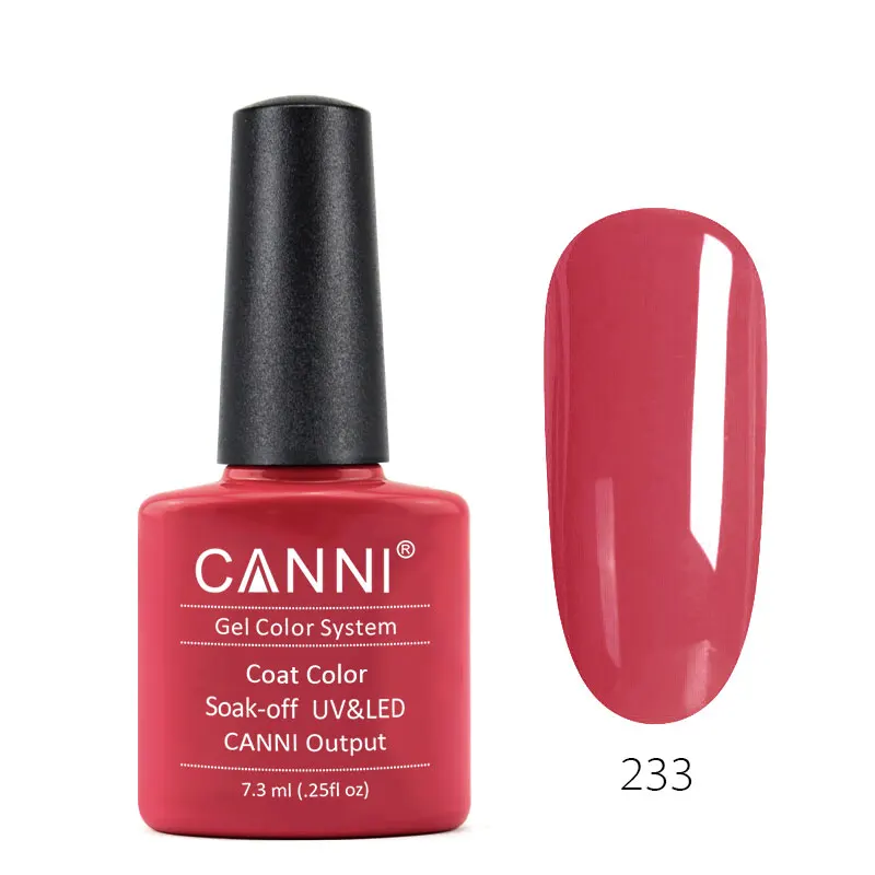 CANNI UV гель Лаки 7,3 мл французский Цвет 215-258 чехол с блестящей жемчужной блестящие шикарные женские босоножки с Светодиодный УФ-лампы для ногтей художественный Гель-лак для ногтей - Цвет: 233