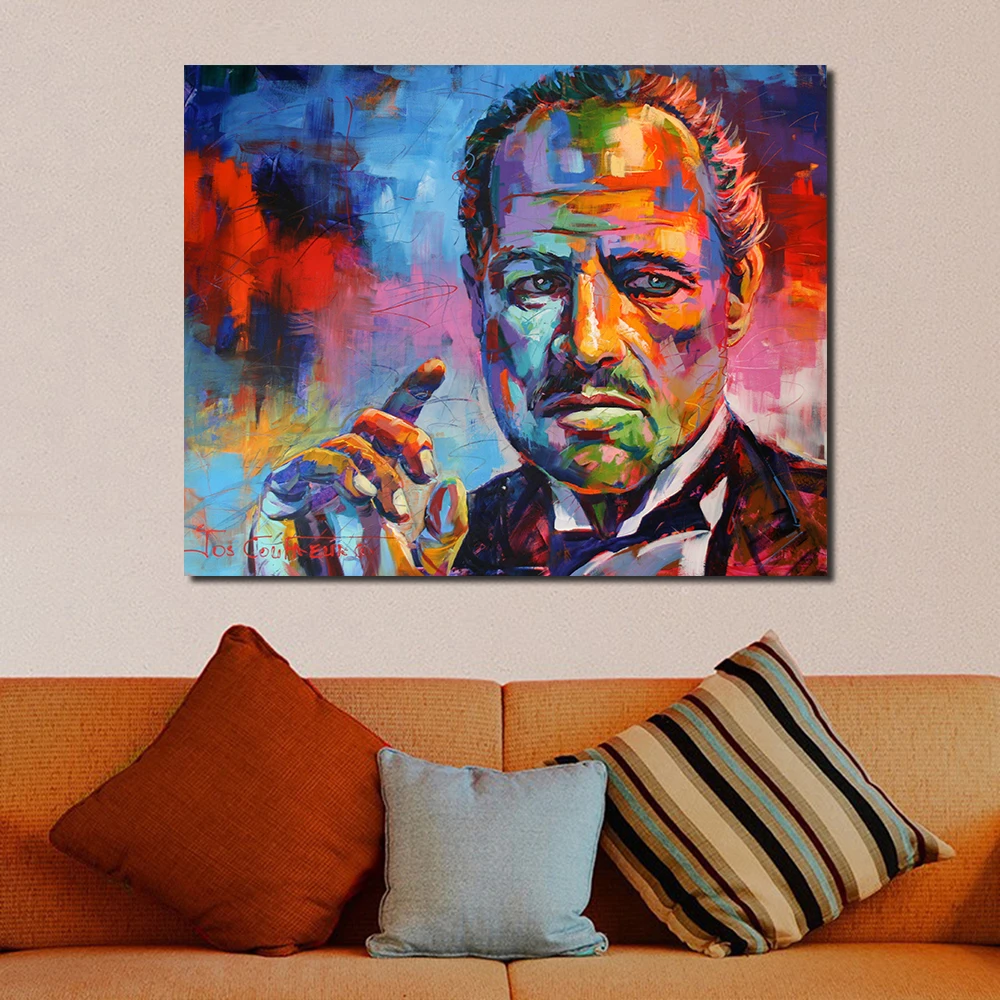 

JQHYART Color Figure Paintings On Canvas Modern Wall Pictures For Living Room Home Decor No Frame Oil Painting