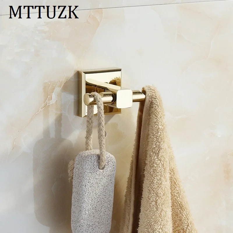 Золотистые Латунные крючки для одежды MTTUZK кухонные двойные гостиной настенный
