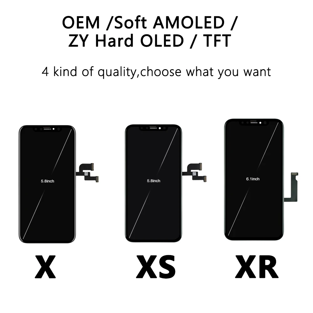 Для IPHONE X XS XR ЖК-дисплей 3D сенсорный экран OEM Oled TFT дигитайзер сборка lcd Замена для IPhone X XS XR lcd Pantalla
