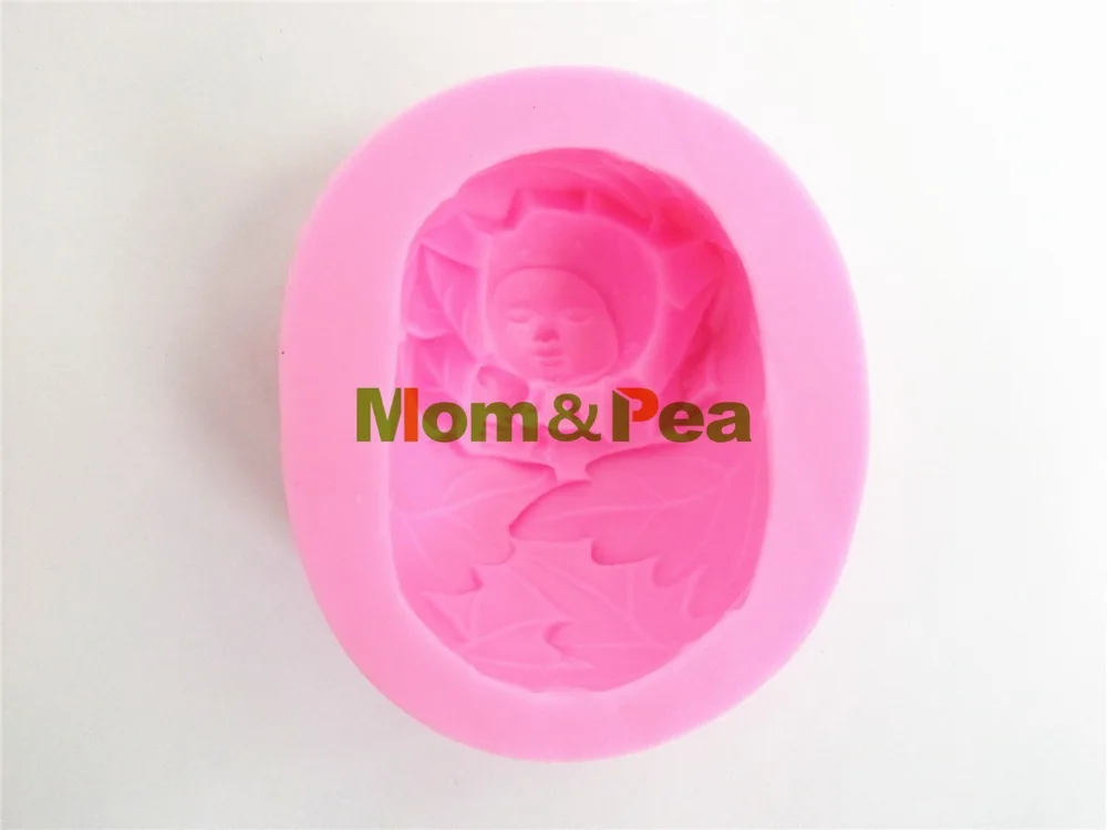 0417 Бесплатная доставка силиконовая форма для мыла в виде листьев мамы и горошины