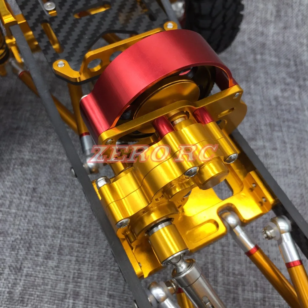RC 1/10 Axial SCX10 AX10 CNC сборная Центральная коробка передач Tranny (Золотая) с твердой