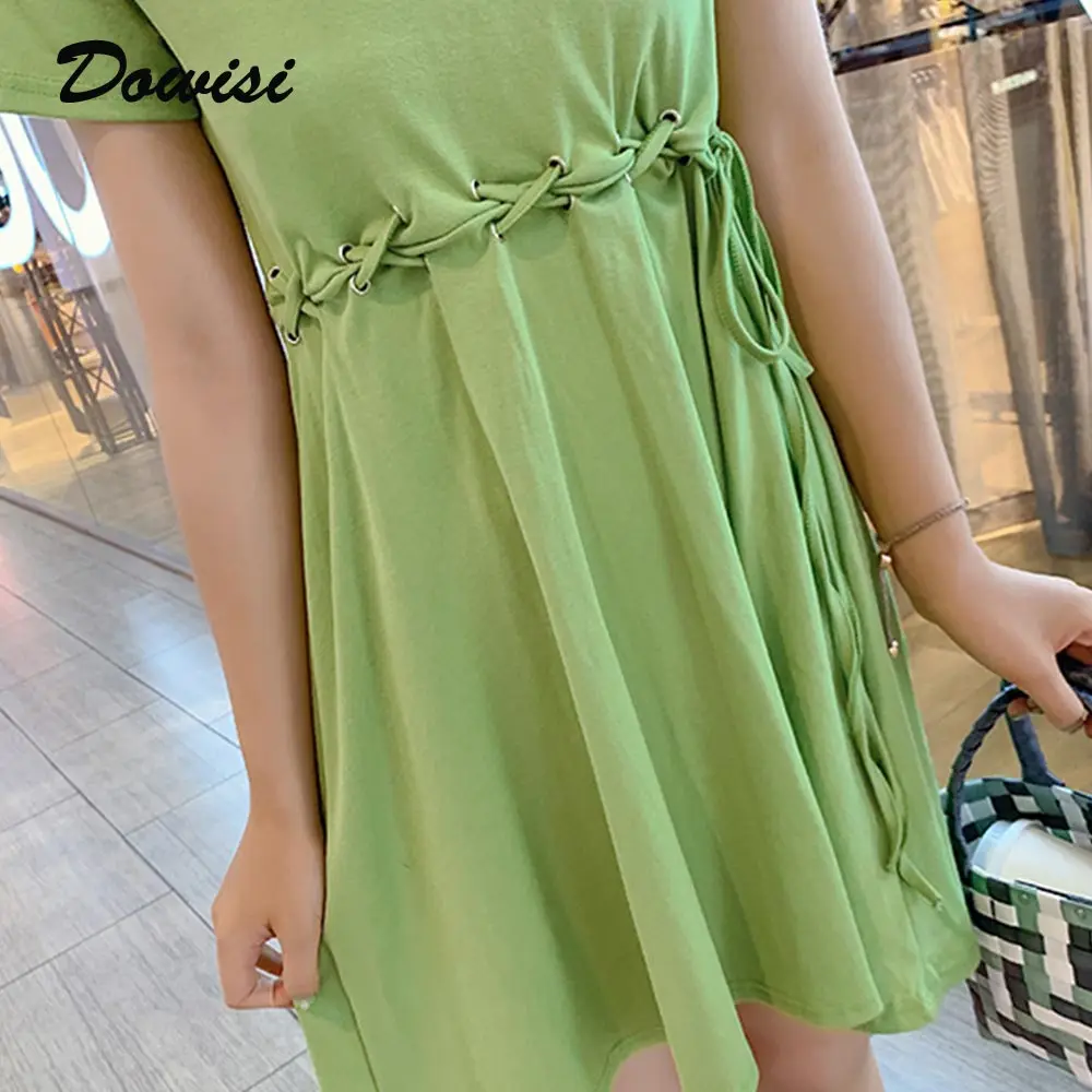 Dowisi/зеленое платье с авокадо vestidos Новинка летнее для маленьких и чистых женщин