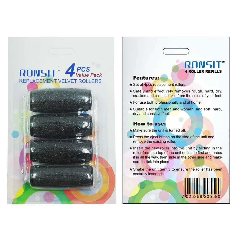 8 шт. Сменные Роликовые головки для S choll Velvet Smooth Amope Express Pedi средство удаления кожи