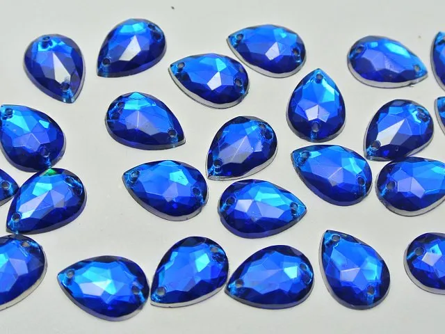 Горячая Распродажа 200 шт. акриловая пуговица в форме капли Королевского синего