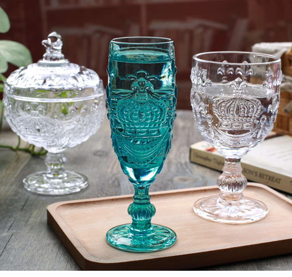 Хрустальные бокалы Европейский свинец Стекло тиснением Бокалы под Вино