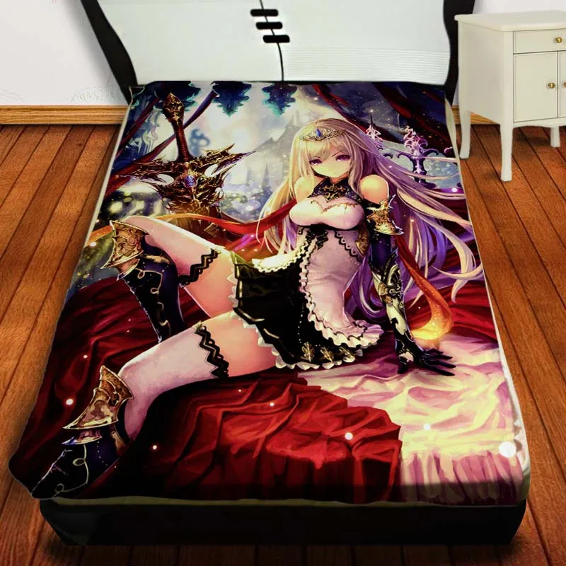 10 Аниме Манга RPG Rage of Bahamut GENESIS Throw Одеяло 001 - Цвет: 10
