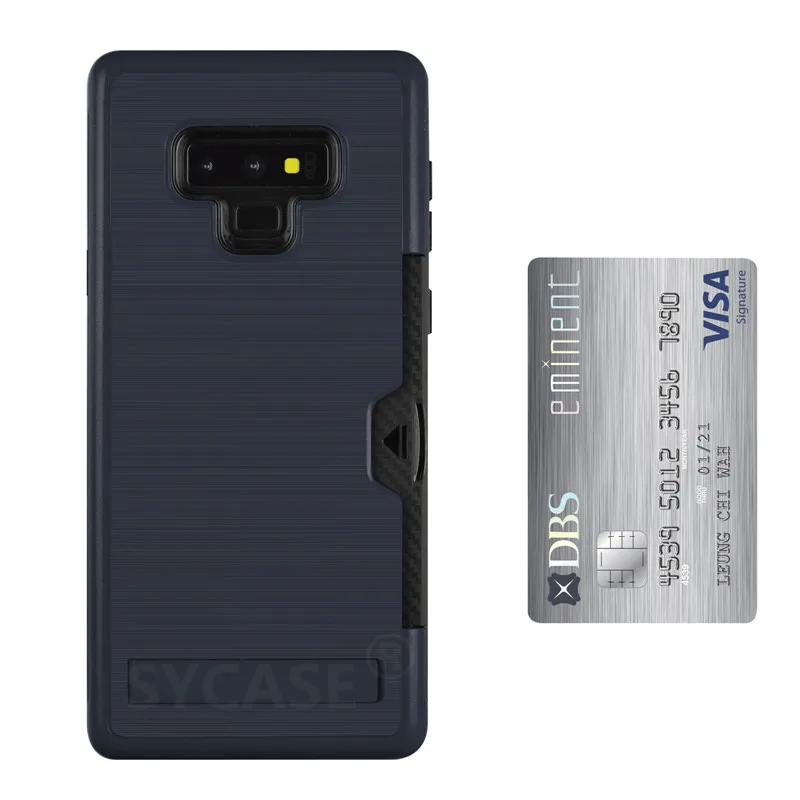 SYCASE Simple business Card Man Shell For Samsung Galaxy S8 Plus S9 plus Nate8 note9 Case Woman Lnvisible Stand Drop-proof Cover |