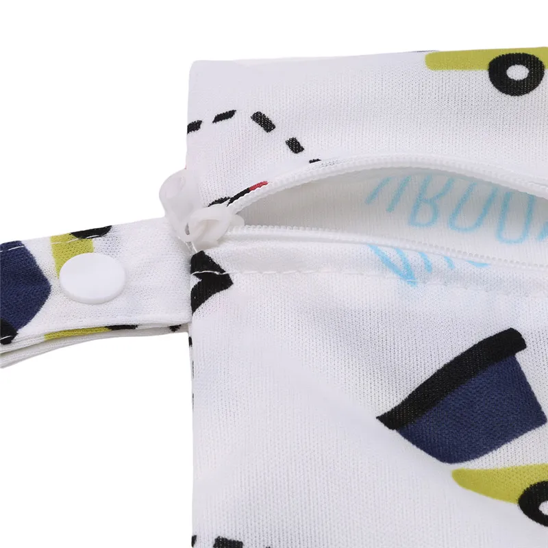 

Waterproof Baby Diaper Bags Reusable Washable Zipper Baby Cloth Diaper Wet Dry Bag Tote for Baby Nappy Storage