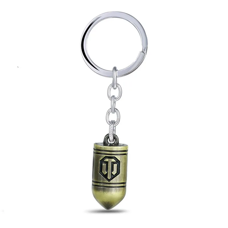 2 Colors World of Tanks Metal Keychain Black Zinc Key Ring Chian Hodler Fashion Jewelry Dropshipping Gift For Male Porte Clef | Украшения и