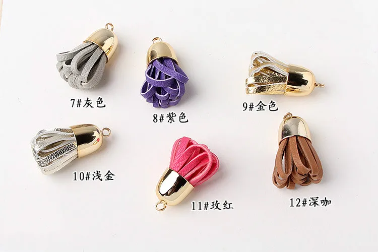 Аксессуары сделай сам из Южной Кореи кожаные круглые брелоки с бахромой и