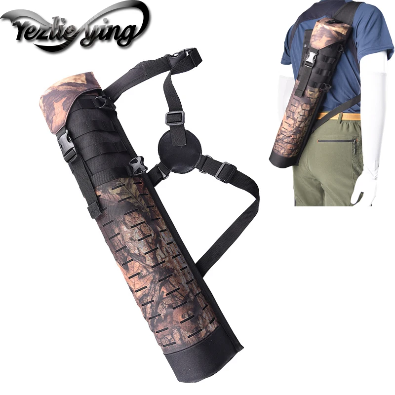 

Арбалет для охоты 59 см Ткань Оксфорд для стрельбы из лука Наплечная/поясная сумка для стрел из лука цилиндрическая черная/камуфляжная Охота