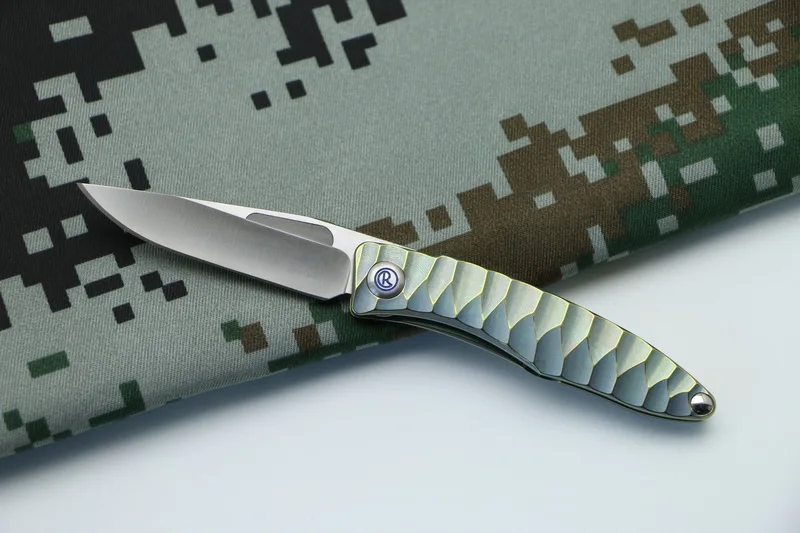 Складной нож TIGEND xiao mai M390 TC4 с титановой гофрированной ручкой карманный
