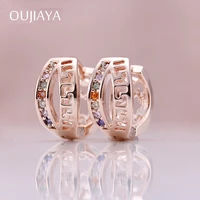oujiaya luxury hollow 585 rose gold drop women earrings micro wax inlay natural zircon vintage wedding party gifts jewelry a7