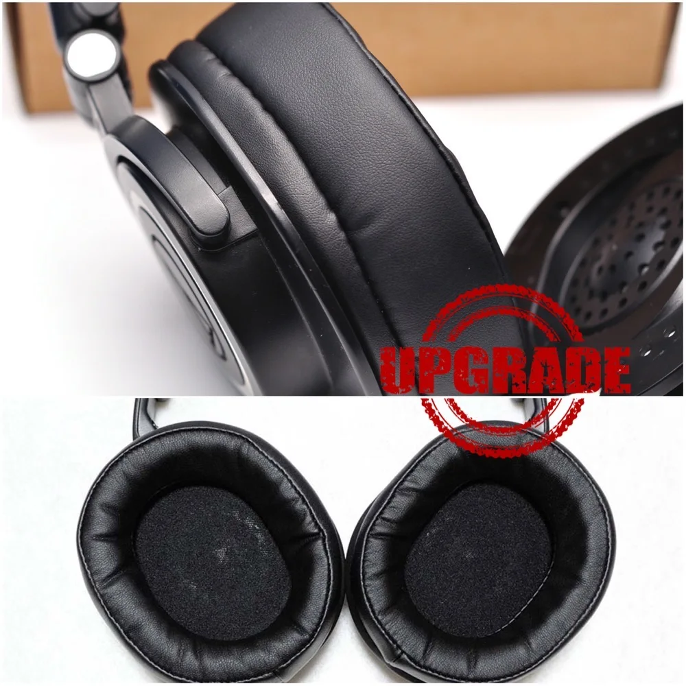 Обновленная кожа пены подушки амбушюры для Audio-Technica аh WS1100 аh SR9 ATH-DSR7BT HIFI наушники более удобные толще