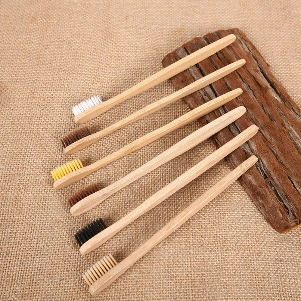 10 PCS Pure Bamboo Natural Toothbrush Environmentally Friendly Teeth Cleaning Eco Medium Soft Brushes Oral Care Tools | Дом и сад