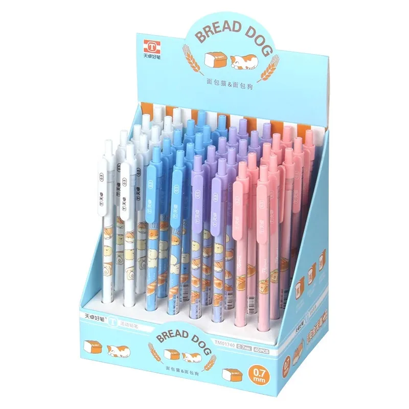 

3 Pcs Bread Dog Press Automatic Mechanical Pencils School Office Supply Student Stationery 0.5mm