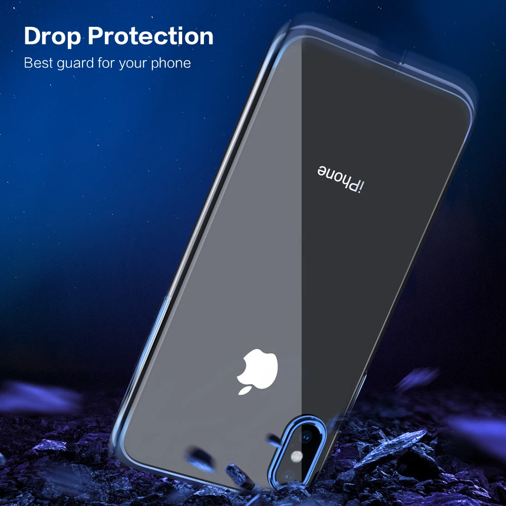 FLOVEME Phone Case For iPhone XS MAX 7 Plus X Clear Soft TPU Silicone 8 Mobile Cover Cases Coque |