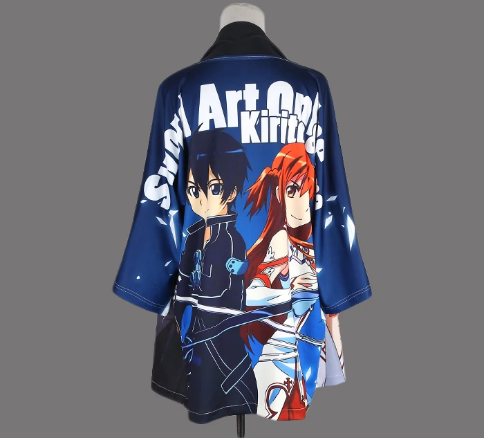 

Anime Sword Art Kirito & Asuna Cosplay clothing Costumes chiffon cloak Fans OUENDAN unisex clothes party wearing best gift