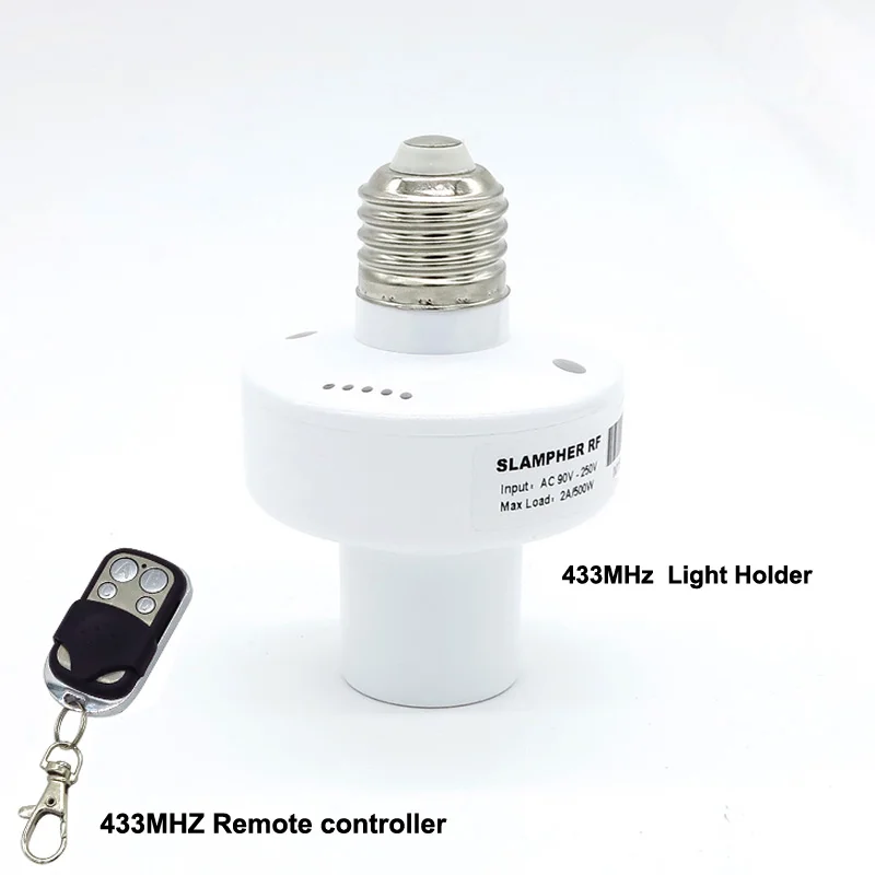 holder and remote ITEAD Sonoff E27 Wi-Fi светильник держатель лампы Slampher 433 МГц RF умный WiFi переключатель беспроводной светильник держатель для умного дома IOS Android - Комплект: holder and remote