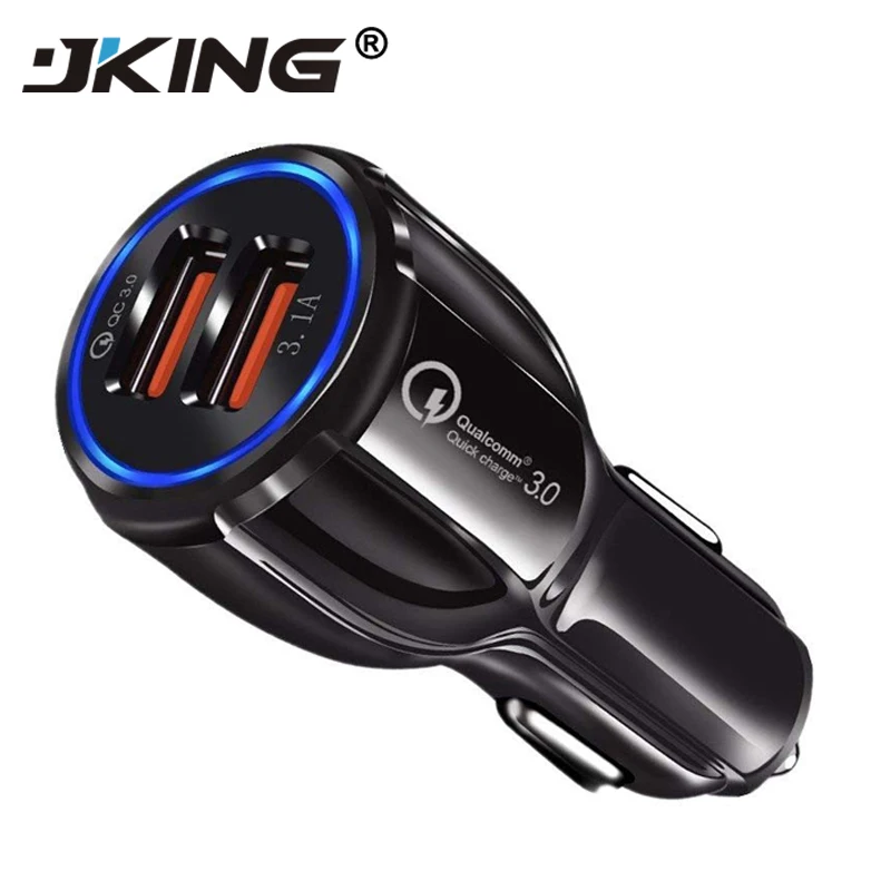 JKING USB Автомобильное зарядное устройство авто Qc 3 0 быстрое для мобильного