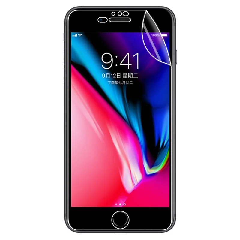 Передняя + задняя ПЭТ мягкая пленка для IPhone 7 plus прозрачная защитная экрана