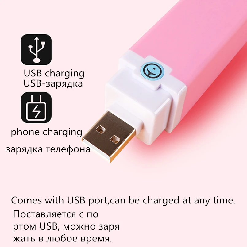 Губная помада вибратор 10 Скорость USB Перезаряжаемые Массажер для стимуляции