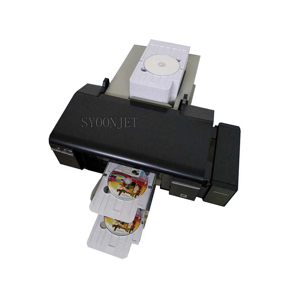 Автоматическая промышленная машина для струйной печати на CD, DVD, диск, ПВХ, карты для принтера Epson L800 с 50 подносами для CD и 2 лотками для карт из ПВХ
