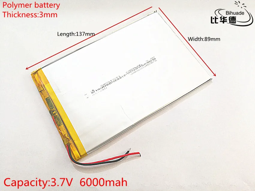 Литий-полимерная батарея 3,7 V 3089137 tablet battery 6000 mah каждый Универсальный Перезаряжаемый для планшетных ПК 8 дюймов 9 дюймов 10 дюймов