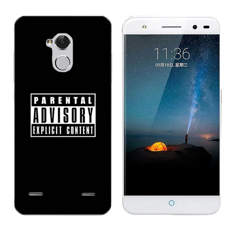5.0&quot for ZTE Blade BA2 V7 Lite Back Cover Soft Silicone Phone Case Black Letters Printing V7Lite Coque Capa |