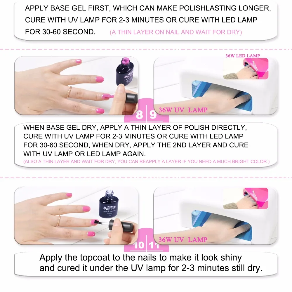 Идеальный летний лак гель для ногтей базовый Top Coat отделка крышки 10 мл светодио