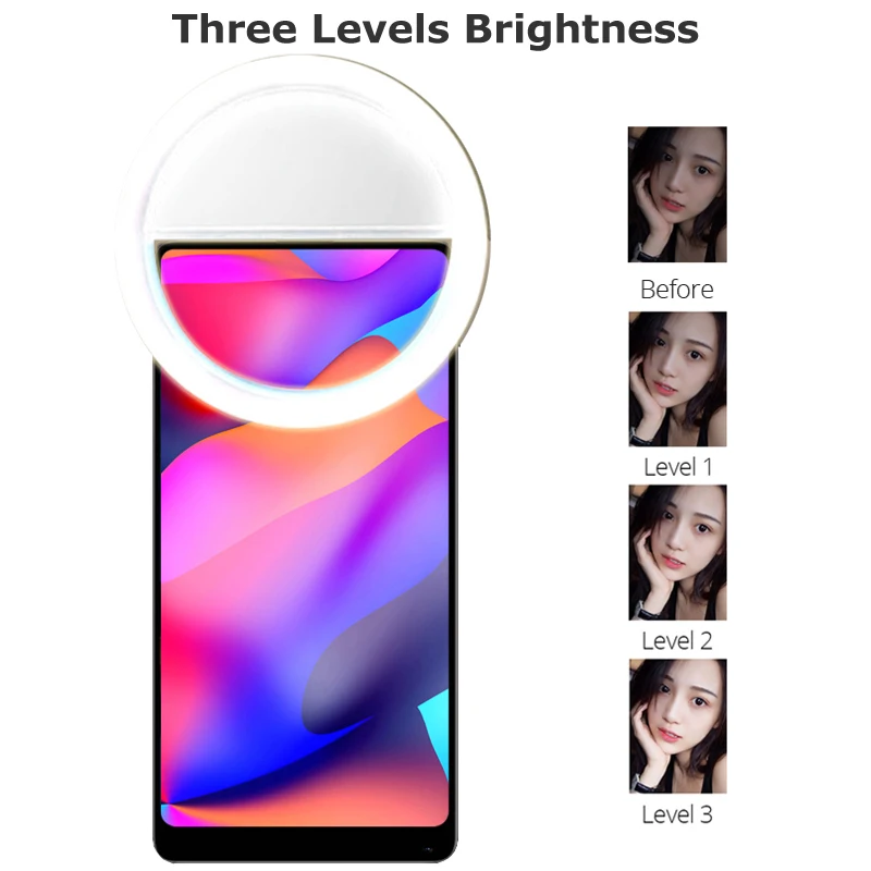 Зеркало для макияжа телефона кольцевой светильник селфи с 36 светодиодными