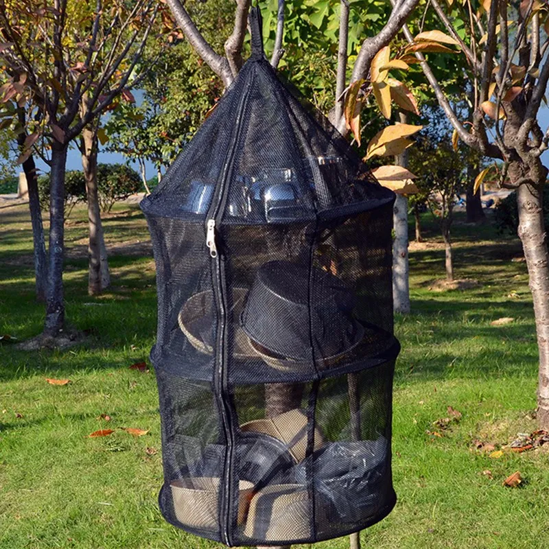 Портативный Кемпинг сухая сетка складной 3 слоя висячая еда блюдо открытый пляж