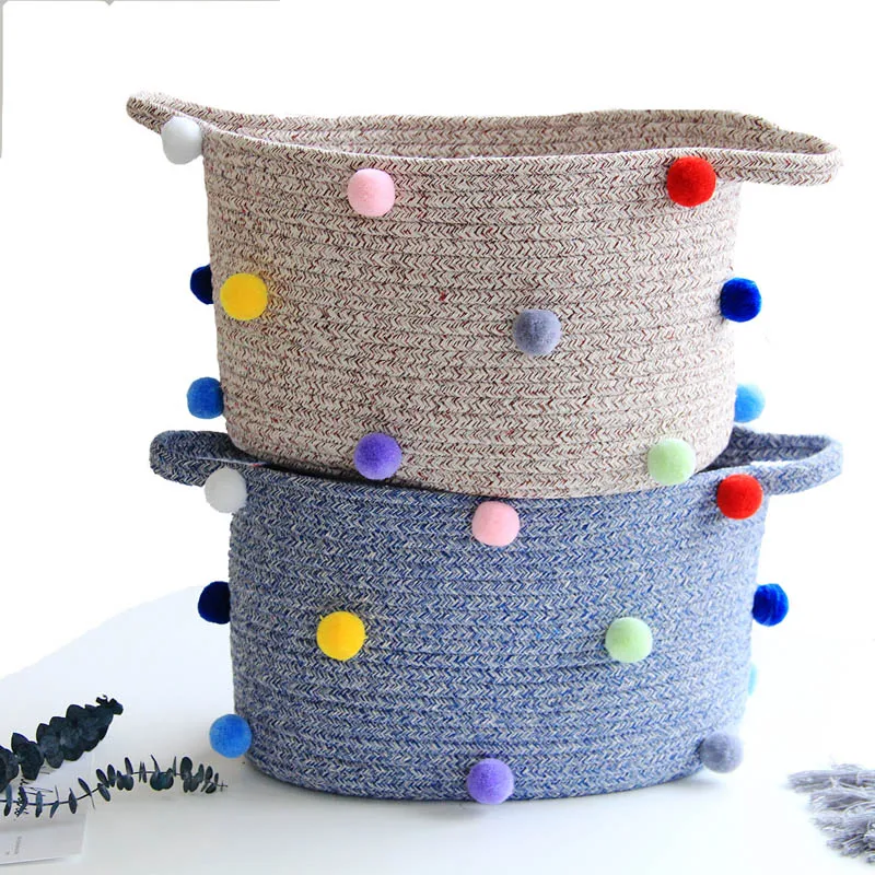 1 шт. веревка вязаная корзина подставка для белья большая сумка хранения игрушек