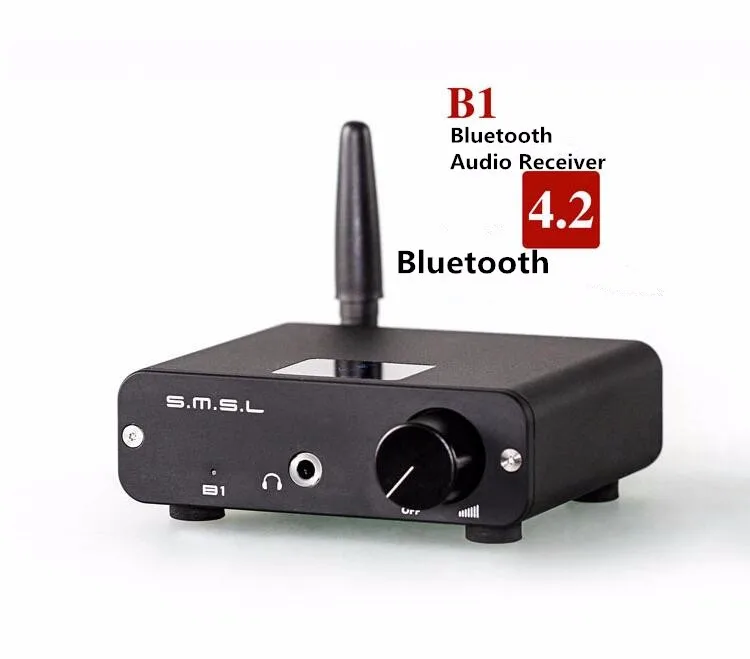 SMSL B1 NFC Беспроводной Bluetooth 4,2 аудио приемник декодер с оптического волокна коаксиальный RCA моделирование 3,5 мм выход функция