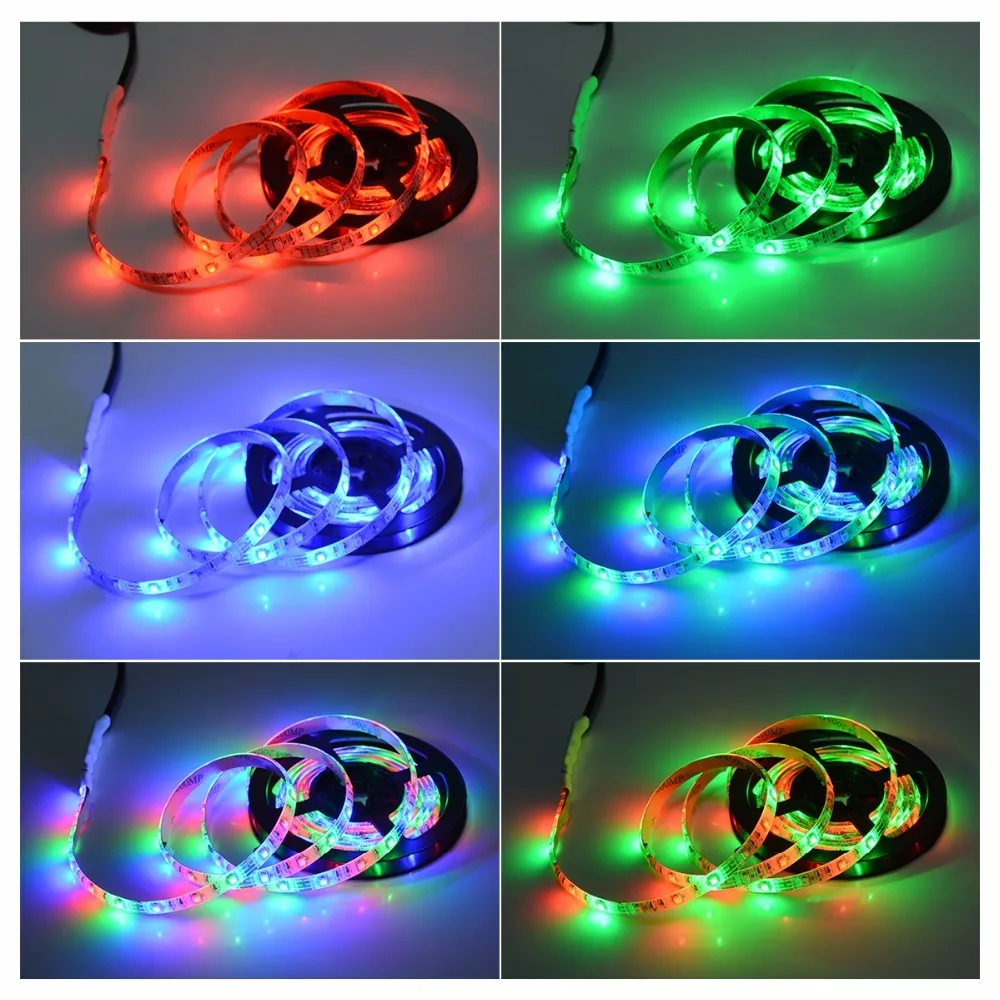 DC 5 В USB светодиодный светильник 2835 SMD RGB кабель лента 1 м 2 3 4 струнный PC tv фоновая