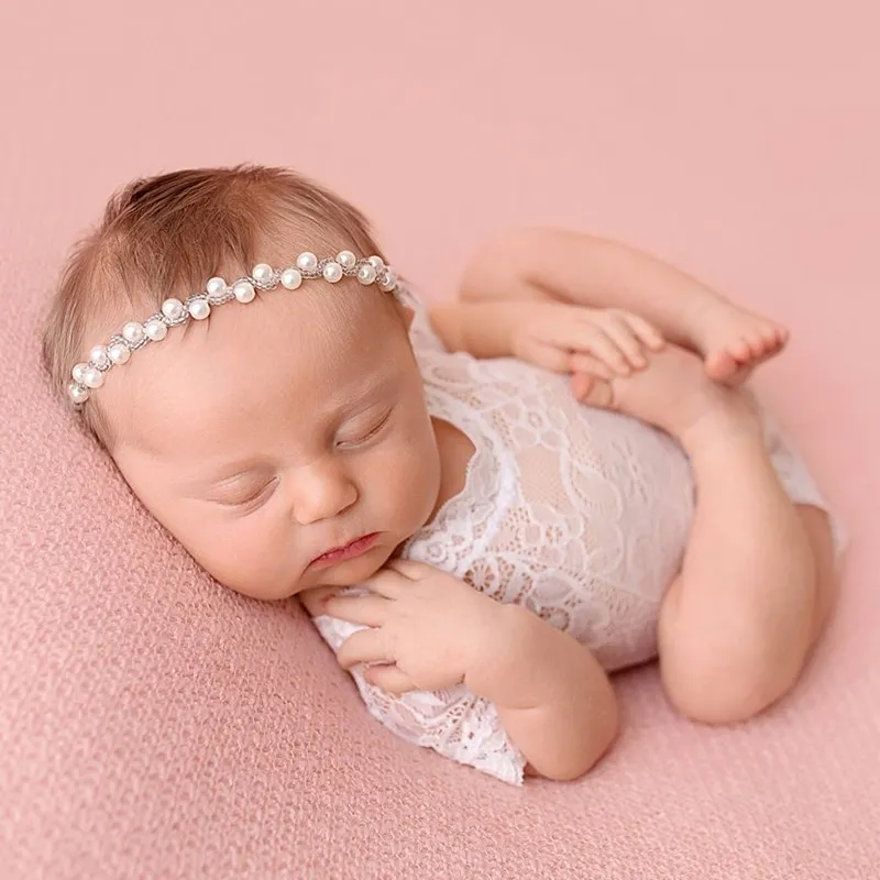 Newborn Baby Lace Romper Photography Prop Clothes Girl Photo Rompers Vintage Cute White | Детская одежда и обувь