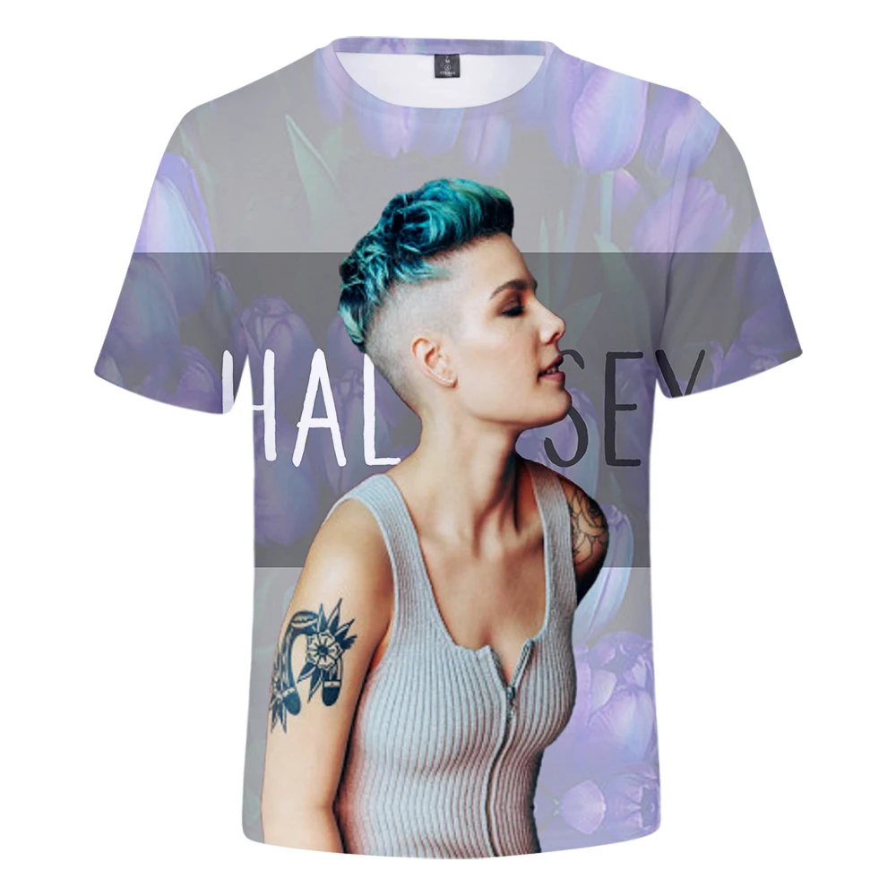3D футболка Halsey Горячая фильм 3D Футболка Мужская/женская летняя Harajuku kawaii футболка с холзи 3D